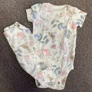 🚨CLEARANCE 0124-68 Baby Animals Pajama Set